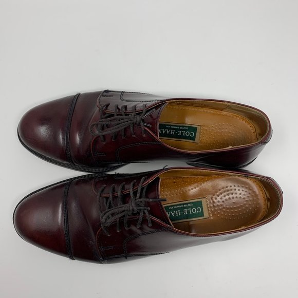 Cole Haan Cap Toe Mens Oxford Shoes Burgandy - Picture 7 of 7